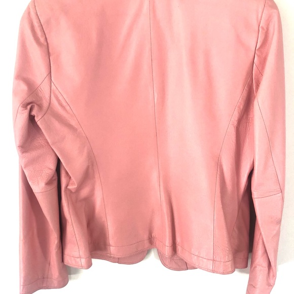Pink Certified Leather Jacket - Claiborne - M - Picture 9 of 10